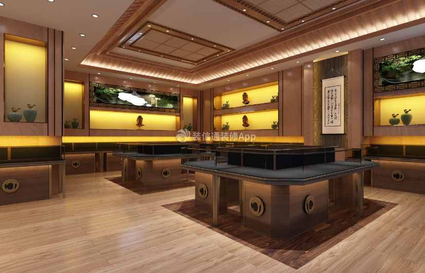 杭州160平米首饰店室内中式装修设计效果图