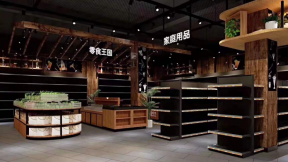 杭州超市室内展架装修设计效果图