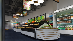 杭州超市果蔬区装修设计效果图