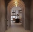 现代简约室内走廊欧式拱门设计装修效果图