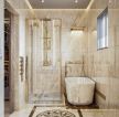 140平米轻奢卫生间淋浴房隔断装修设计图