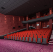 杭州电影院放映厅红色背景墙装修设计效果图