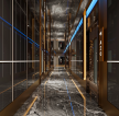 杭州夜总会室内走廊装修设计效果图