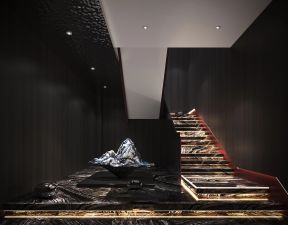 杭州夜总会楼梯角装饰设计效果图
