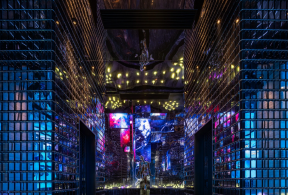 杭州夜总会走廊迷幻主题装修设计效果图