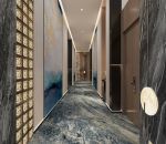 杭州470平米现代茶馆走廊装潢设计效果图