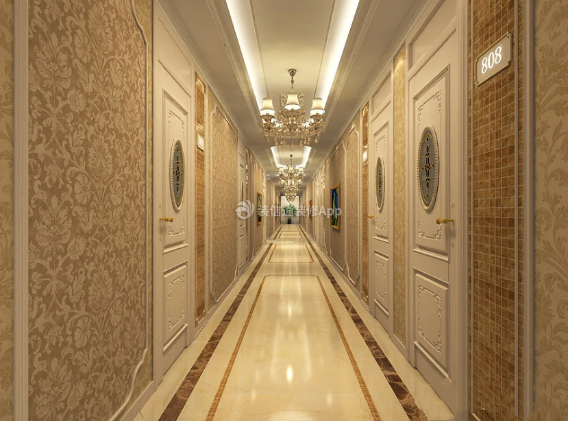 杭州高级足浴店室内走廊过道装修设计图