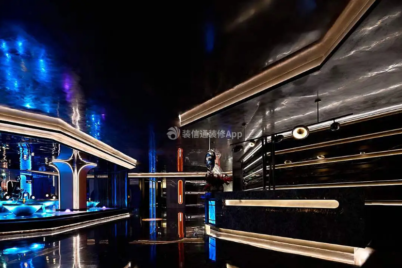 杭州1000平米娱乐场所前台大厅设计装修案例
