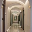 杭州高级足浴店室内走廊拱门设计效果图