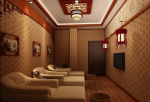 杭州足浴店室内墙面装饰设计效果图