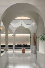 杭州高级足浴店室内过道拱门设计效果图