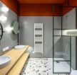 140平米现代住宅明亮色彩卫生间设计装修案例