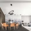 140平米现代住宅客厅餐厅一体装修设计效果图