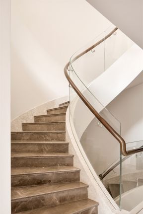 现代别墅楼梯装修效果图 现代别墅楼梯