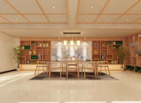 杭州茶叶店室内大厅装修案例效果图