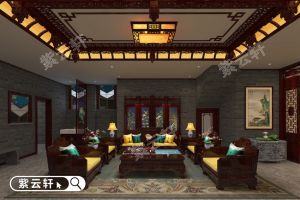 [紫云轩装饰]极具北方特色的中式设计别墅装修感受传统之美