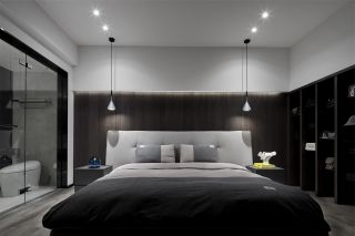 140平米现代住宅室内卧室装修设计效果图