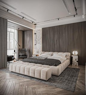 140平米现代欧式风格卧室装修效果图