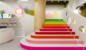 杭州180平米母婴店楼梯创意设计效果图