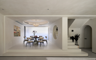 220平米现代跃层住宅餐厅装修设计效果图