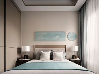 2023新中式现代卧室床头背景墙装修效果图