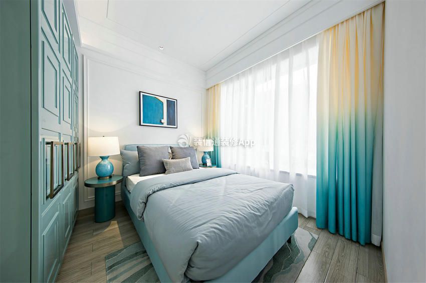 2023浅色美式卧室装修设计效果图