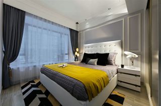 110平米三居室现代卧室装修设计效果图