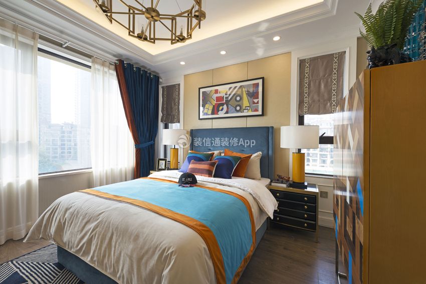 现代欧式卧室设计装修效果图案例
