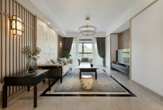 新中式古典客厅装潢设计效果图