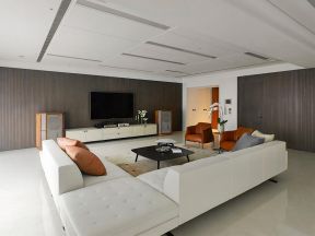 160平米住宅现代简约客厅装修设计效果图