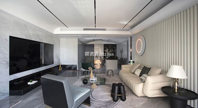 中海首开·湖光玖里现代风格151平米装修案例