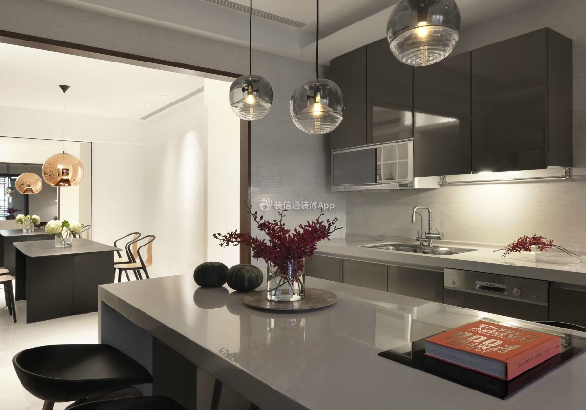 别墅_欧式厨房灯具装修设计效果图 – 设计本装修效果图