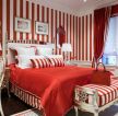2023红色法式风格卧室装修设计效果图