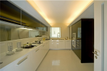 140平米现代简约厨房装潢设计效果图