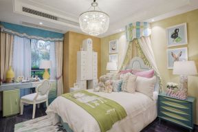美式风格卧室装修效果图 女孩房间布置图