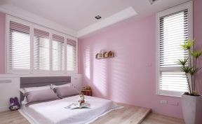 现代粉色卧室装修设计效果图