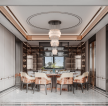 600平米新中式别墅餐厅装修设计效果图