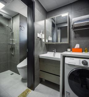 80平米现代住宅实用卫生间装修效果图