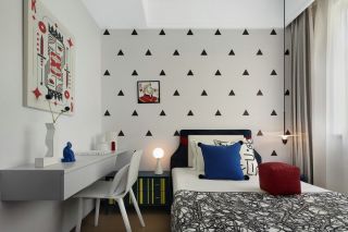 现代儿童卧室墙面装饰设计效果图