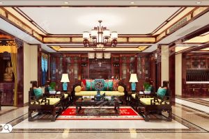 [紫云轩装饰]山东别墅中式装修设计蕴含浓厚古典风貌