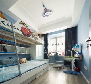 现代儿童房高低床装修设计效果图