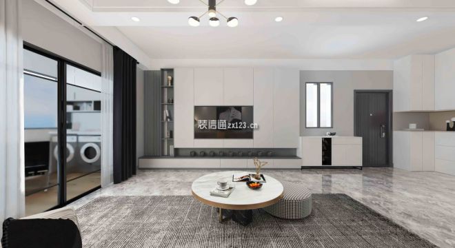 中华名园一期162平米现代三居装修案例