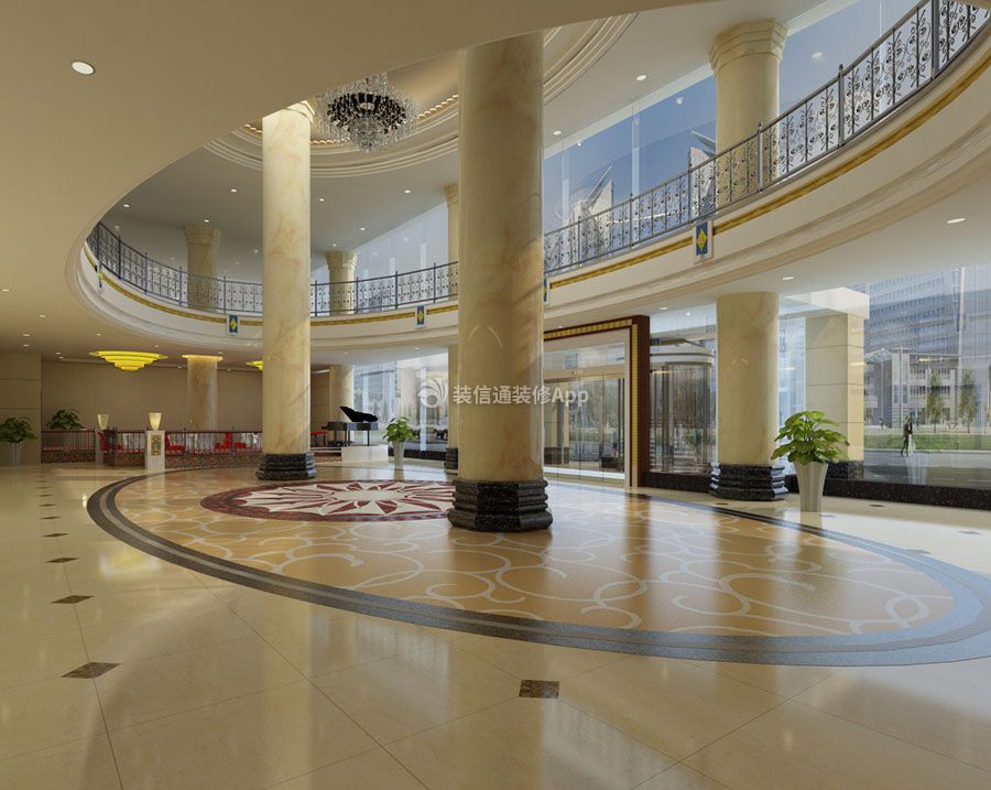 广州办公楼大厅装修设计效果图