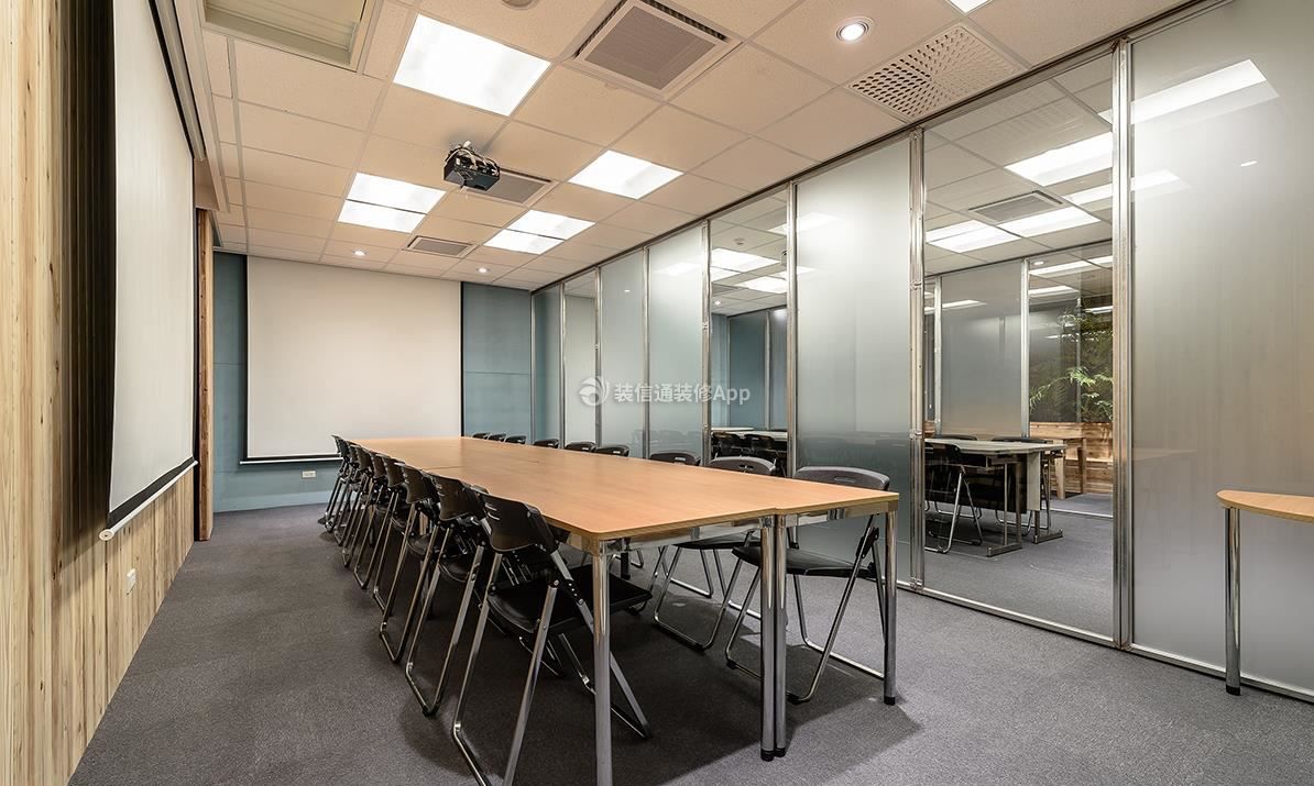 广州办公室内简单会议室装修设计效果图