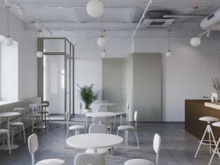 广州小清新咖啡馆室内装修设计效果图