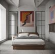 现代住宅卧室艺术风格装修效果图