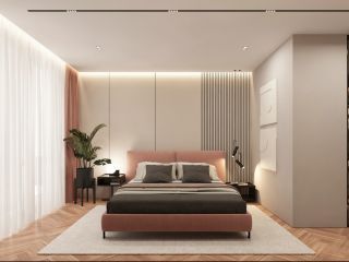 110平米现代住宅卧室轻奢装修效果图