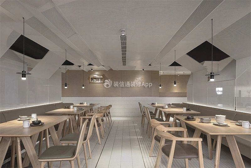 广州小众餐厅简约装修设计效果图