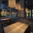 广州徽派餐厅吊顶装修设计效果图