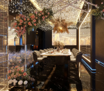 广州餐厅轻奢室内装修设计效果图